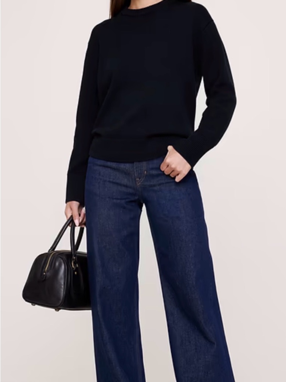 Banana Republic Black Crewneck Sweater
